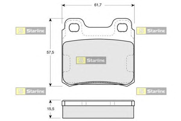Тормозные колодки STARLINE BD S103