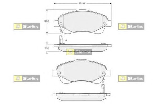 Тормозные колодки STARLINE BD S342