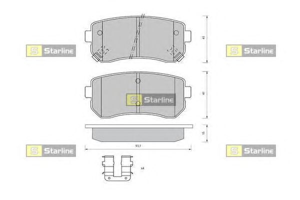 Тормозные колодки STARLINE BD S409