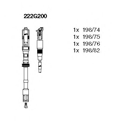 Комплект високовольтних проводів BREMI 222G200