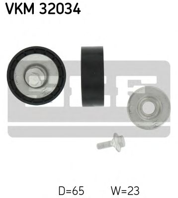 Направляющий / паразитный ролик поликлинового ремня SKF VKM 32034