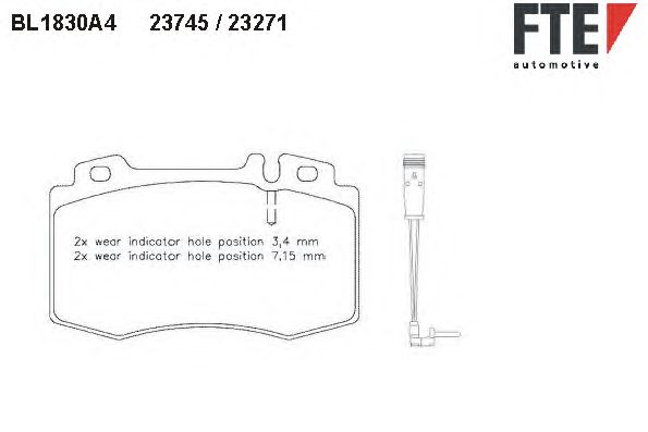 Тормозные колодки FTE BL1830A4