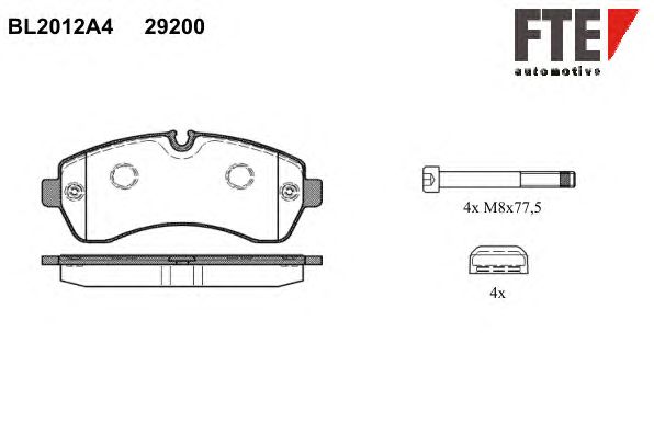Тормозные колодки FTE BL2012A4