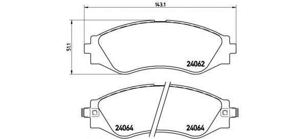Тормозные колодки BREMBO P 10 006