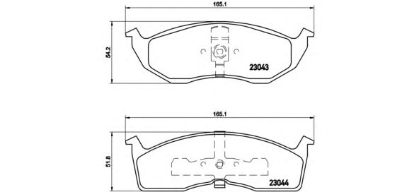 Тормозные колодки BREMBO P 11 008
