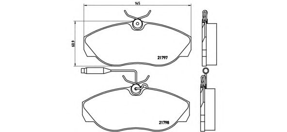 Тормозные колодки BREMBO P 23 068