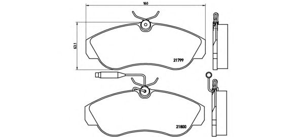 Гальмівні колодки BREMBO P 23 069