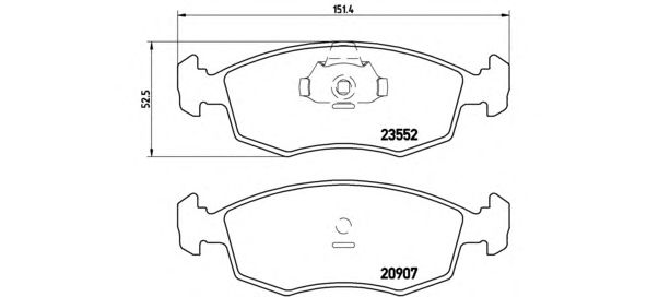 Тормозные колодки BREMBO P 23 079