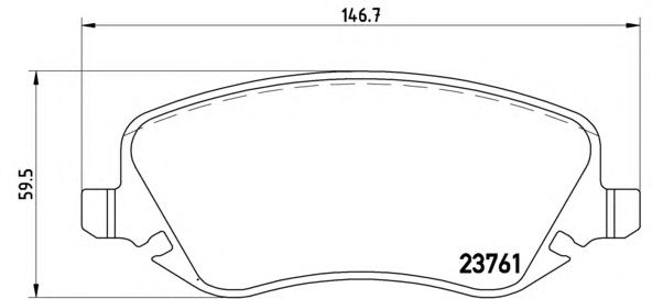 Тормозные колодки BREMBO P 23 088