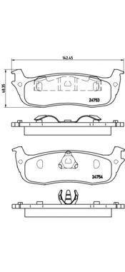 Гальмівні колодки BREMBO P 24 083