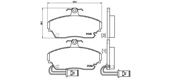 Тормозные колодки BREMBO P 28 014