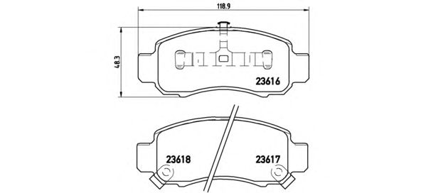 Тормозные колодки BREMBO P 28 033