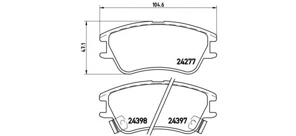 Гальмівні колодки BREMBO P 30 027