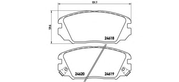 Тормозные колодки BREMBO P 30 031