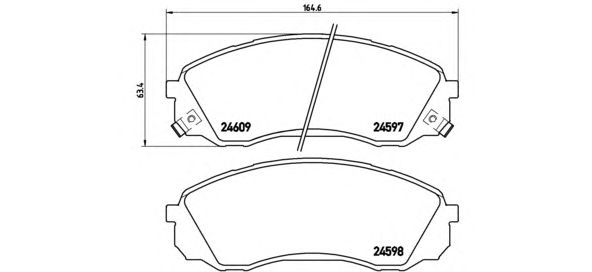 Тормозные колодки BREMBO P 30 041