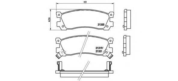 Тормозные колодки BREMBO P 49 025