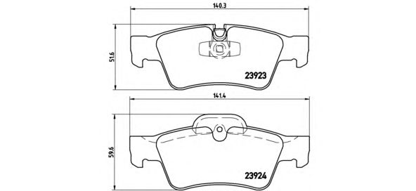 Тормозные колодки BREMBO P 50 064