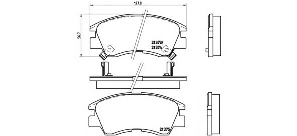Тормозные колодки BREMBO P 54 008