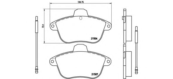 Тормозные колодки BREMBO P 61 046