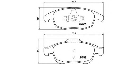 Тормозные колодки BREMBO P 61 083