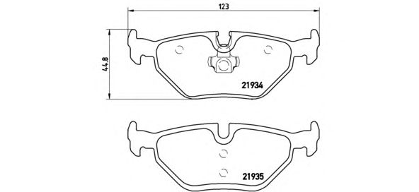 Тормозные колодки BREMBO P 71 006