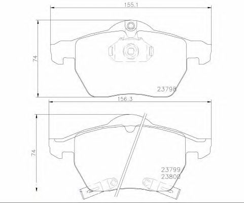 Тормозные колодки BREMBO P 71 007