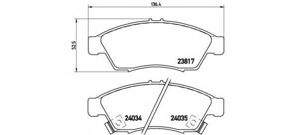 Тормозные колодки BREMBO P 79 014