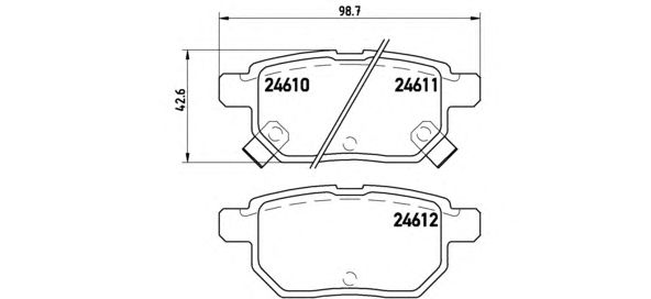 Тормозные колодки BREMBO P 83 083