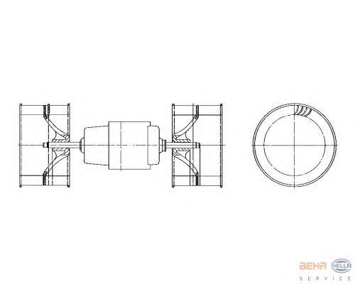 Вентилятор салона HELLA 8EW 009 157-571