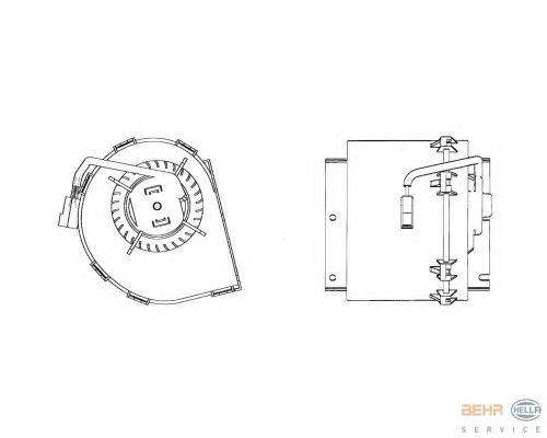 Вентилятор салона HELLA 8EW 009 158-511