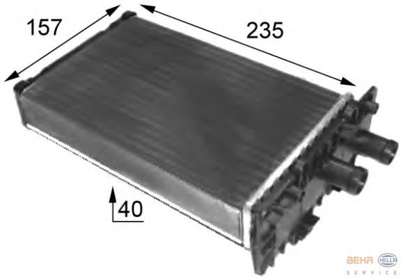 Радиатор отопителя HELLA 8FH 351 024-431