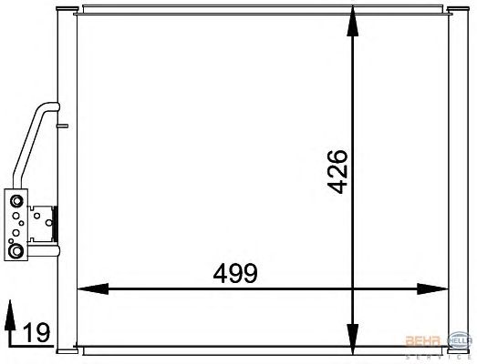 Радиатор кондиционера HELLA 8FC 351 300-001