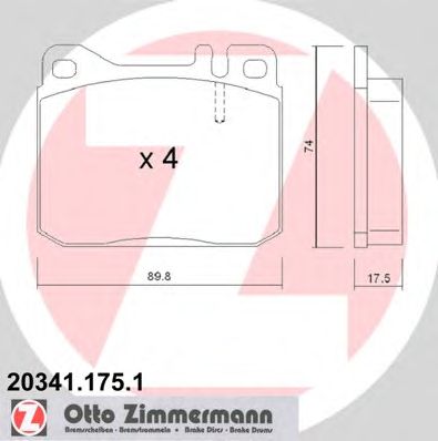 Тормозные колодки ZIMMERMANN 20341.175.1