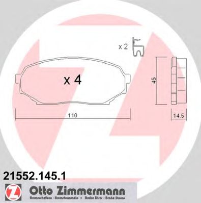 Тормозные колодки ZIMMERMANN 21552.145.1
