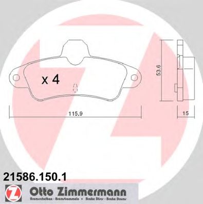 Тормозные колодки ZIMMERMANN 21586.150.1