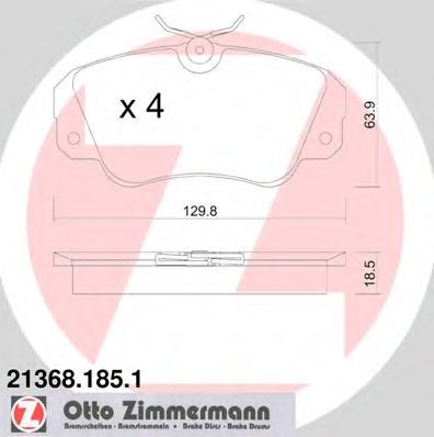 Тормозные колодки ZIMMERMANN 21368.185.1