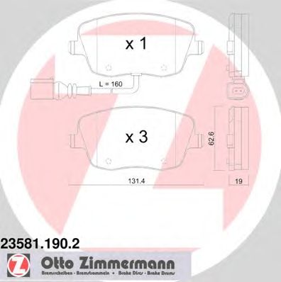 Гальмівні колодки ZIMMERMANN 23581.190.2