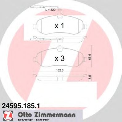 Гальмівні колодки ZIMMERMANN 24595.185.1