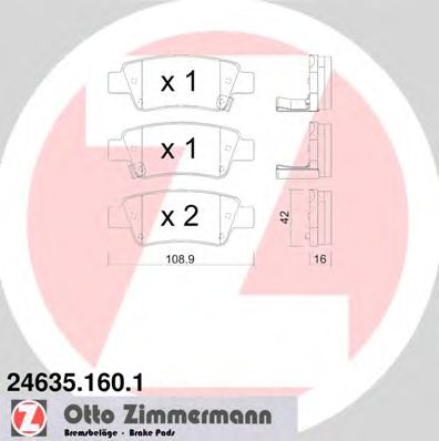 Тормозные колодки ZIMMERMANN 24635.160.1