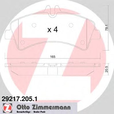 Тормозные колодки ZIMMERMANN 29217.205.1