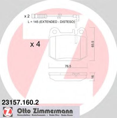 Тормозные колодки ZIMMERMANN 23157.160.2