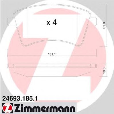 Тормозные колодки ZIMMERMANN 24693.185.1