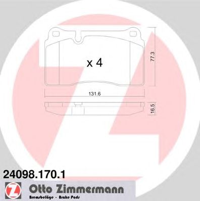 Тормозные колодки ZIMMERMANN 24098.170.1