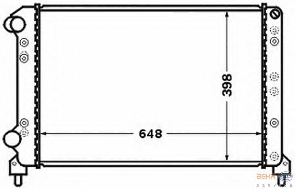 Радиатор, охлаждение двигателя HELLA 8MK 376 767-691