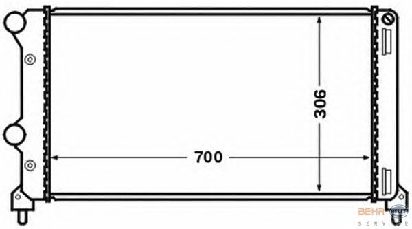 Радиатор, охлаждение двигателя HELLA 8MK 376 767-701