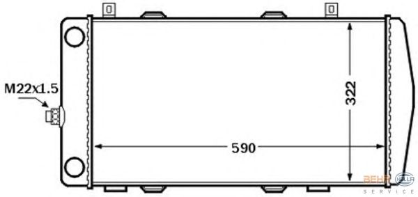 Радиатор, охлаждение двигателя HELLA 8MK 376 772-511