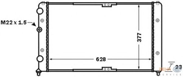 Радіатор, охолодження двигуна HELLA 8MK 376 773-791