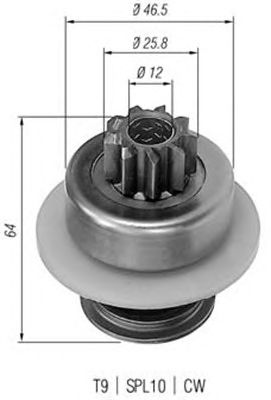 Бендикс стартера MAGNETI MARELLI 940113020034