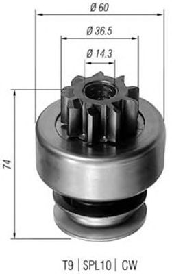 Бендикс стартера MAGNETI MARELLI 940113020100