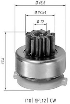Бендикс стартера MAGNETI MARELLI 940113020435